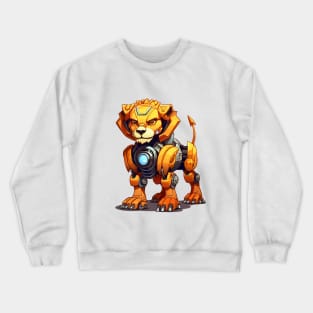 Cartoon lion robots. T-Shirt, Sticker. Crewneck Sweatshirt